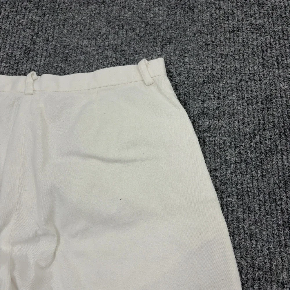 Vintage Cambridge Clothing Co Shorts Womens 12 White Cotton Lycra High Rise Prep